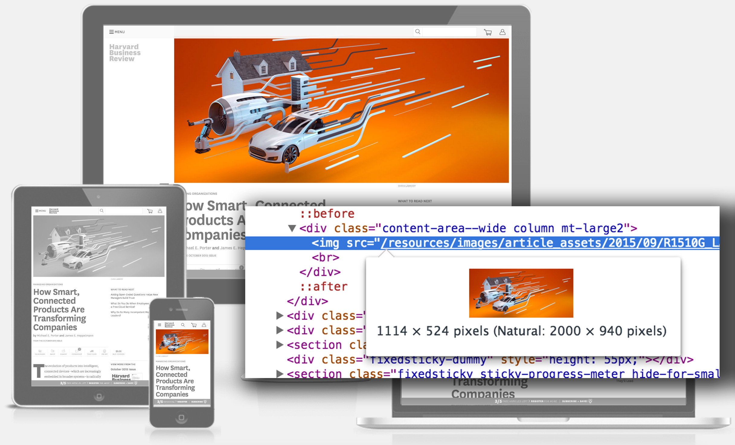 Example of article page