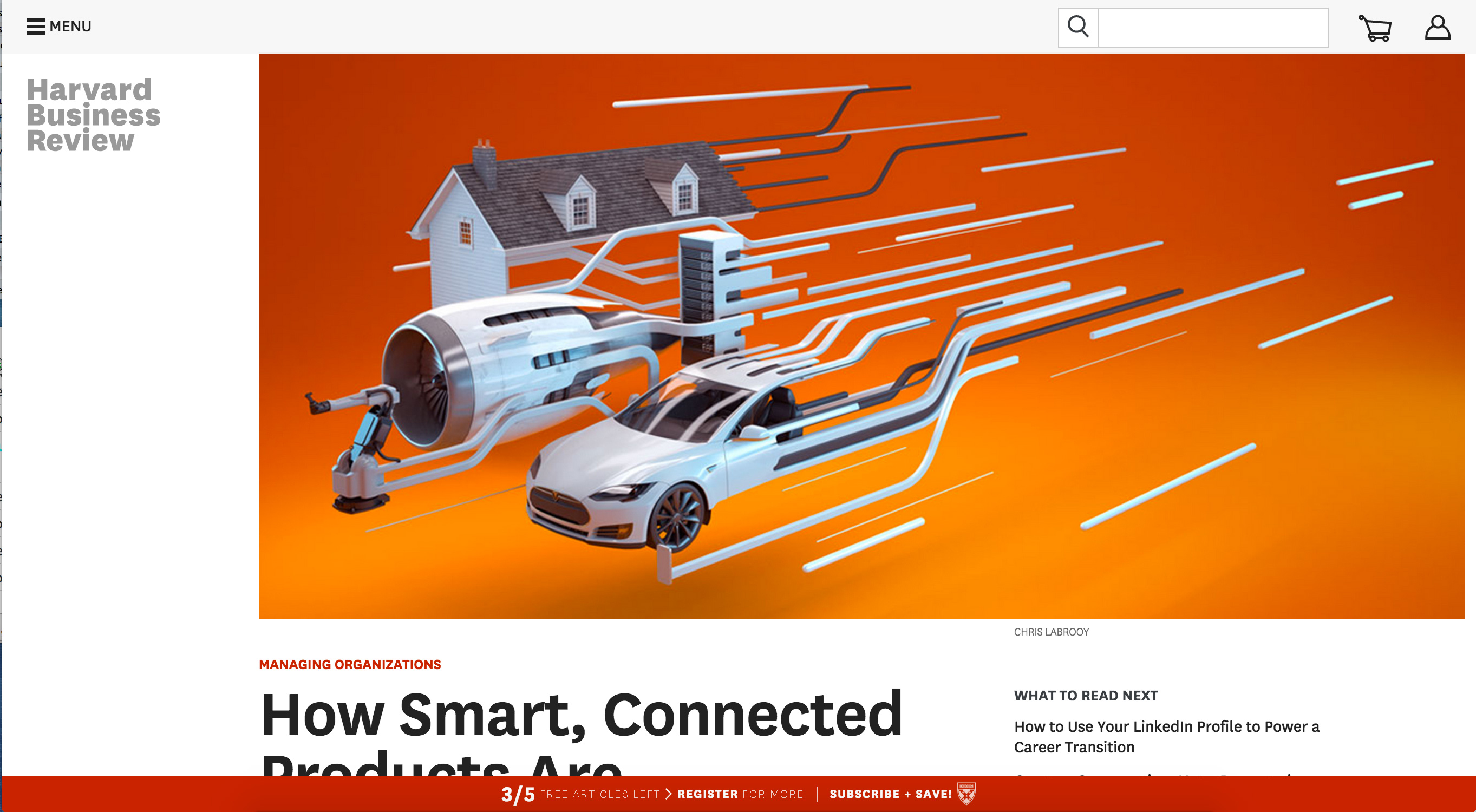 Example of article page